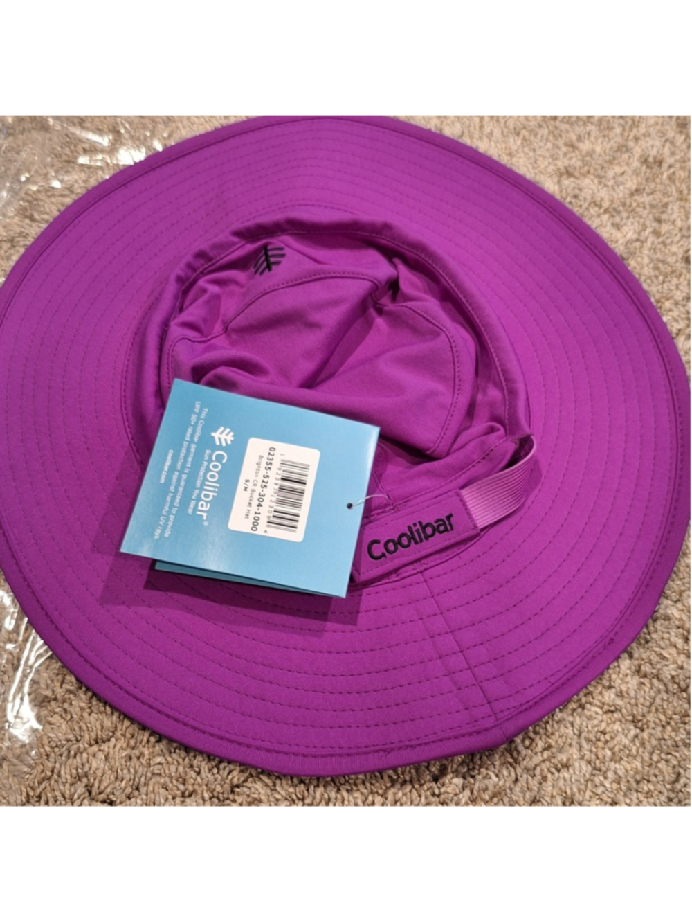 NWT Coolibar Brighton CR Violet Purple Bucket Hat S/M UPF 50+ Swim Outdoor Sun - Picture 2 of 7